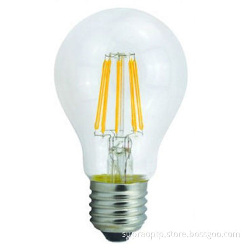 A60/4W/E27 LED Filament Bulb, 200-240V AC Input Voltage